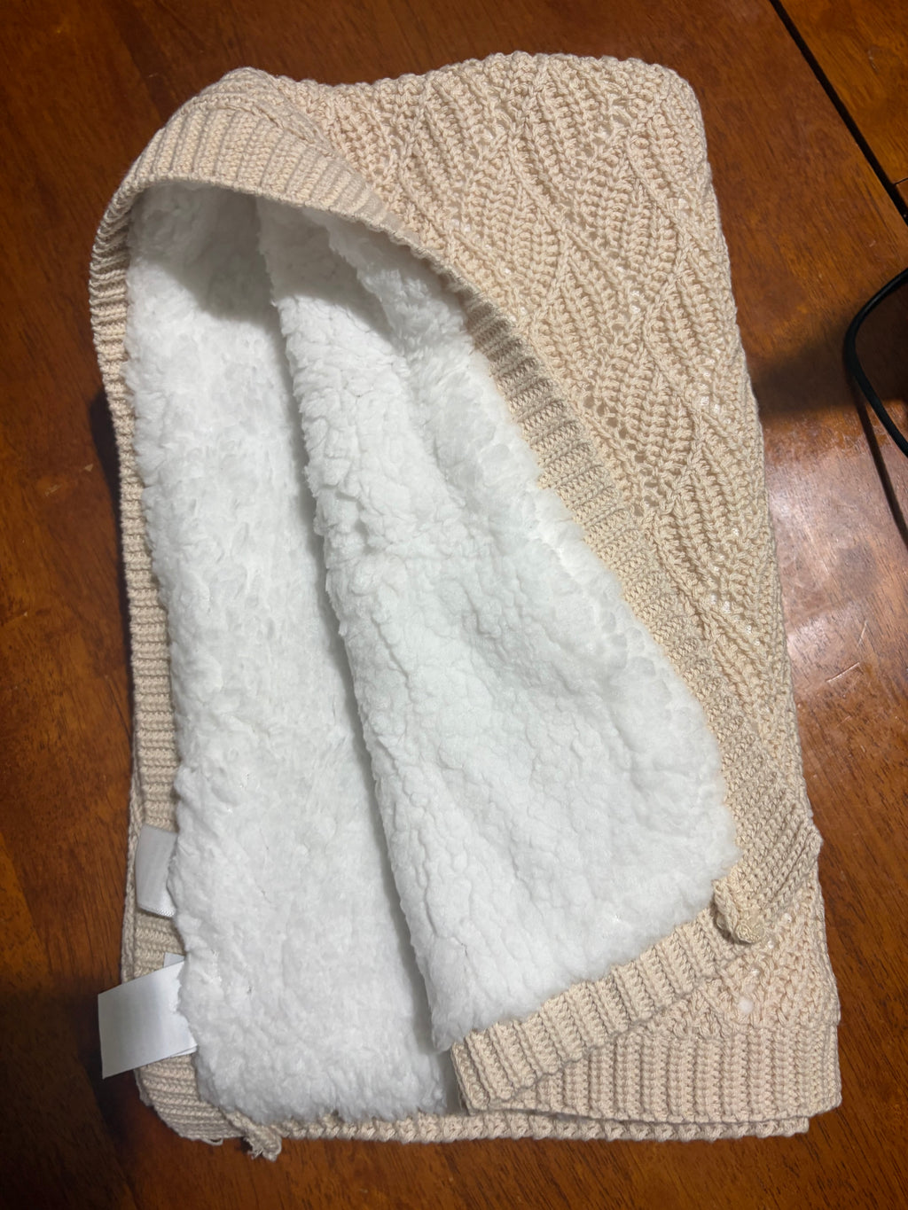 Blanket with fleece lining
